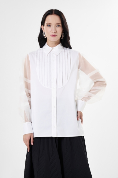 Белая блузка с длинным рукавом Milva Mi 8122 купить в интернет-магазине Bestelle фото 1