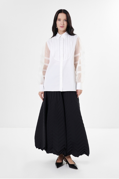 Белая блузка с длинным рукавом Milva Mi 8122 купить в интернет-магазине Bestelle фото 3