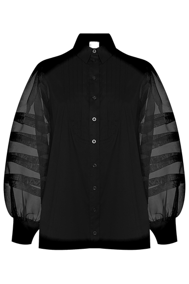 Черная блузка с длинным рукавом Milva Mi 8122 купить в интернет-магазине Bestelle фото 5