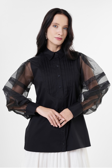 Черная блузка с длинным рукавом Milva Mi 8122 купить в интернет-магазине Bestelle фото 1