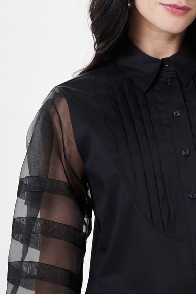 Черная блузка с длинным рукавом Milva Mi 8122 купить в интернет-магазине Bestelle фото 4