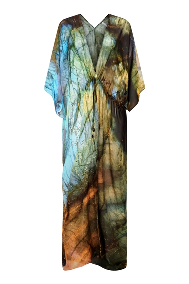 Длинное платье из шёлка с принтом  MONA 10143655 купить в интернет-магазине Bestelle фото 5