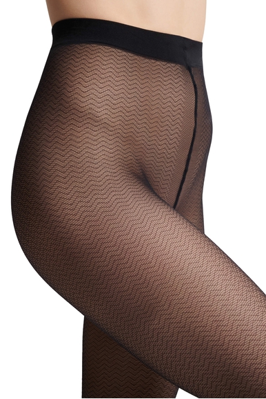 Колготки чёрные Graphic Zigzack 40 den Kunert 110375610 купить в интернет-магазине Bestelle фото 6