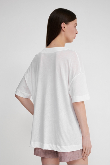 Женская белая хлопковая блузка DNUD Paris B2623 купить в интернет-магазине Bestelle фото 2