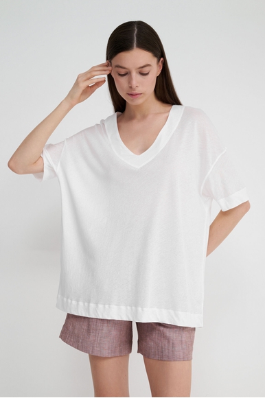 Женская белая хлопковая блузка DNUD Paris B2623 купить в интернет-магазине Bestelle фото 1