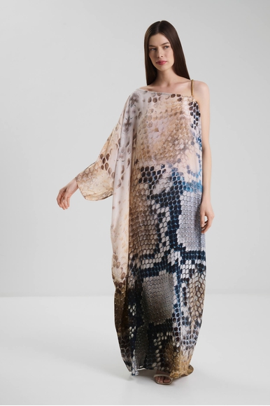 Длинное платье из шёлка с анималистичным принтом  MONA 10143661 купить в интернет-магазине Bestelle фото 1
