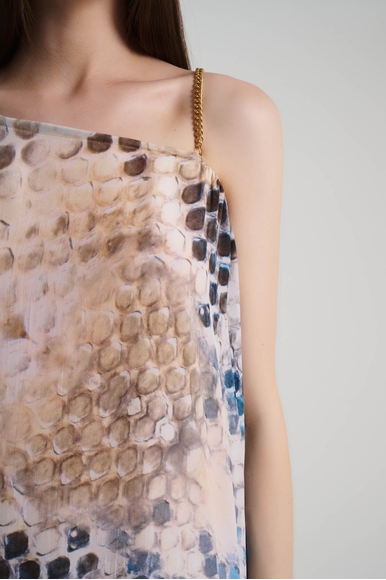 Длинное платье из шёлка с анималистичным принтом  MONA 10143661 купить в интернет-магазине Bestelle фото 4