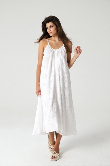 Женское белое пляжное длинное платье Oryades 368923E купить в интернет-магазине Bestelle фото 2