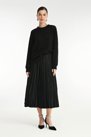 Плиссированная черная юбка Caterina Leman SA6647A-264 купить в интернет-магазине Bestelle фото 4