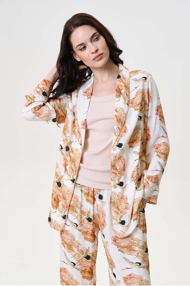 Женская домашняя рубашка с цветочным принтом  Petit Pas 101157 купить в интернет-магазине Bestelle фото 8