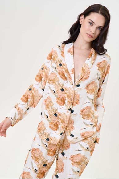 Женская домашняя рубашка с цветочным принтом  Petit Pas 101157 купить в интернет-магазине Bestelle фото 7