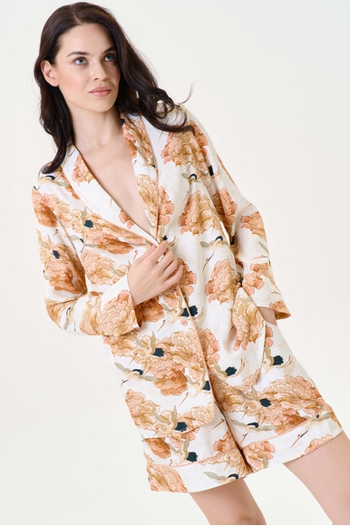 Женская домашняя рубашка с цветочным принтом  Petit Pas 101157 купить в интернет-магазине Bestelle фото 3