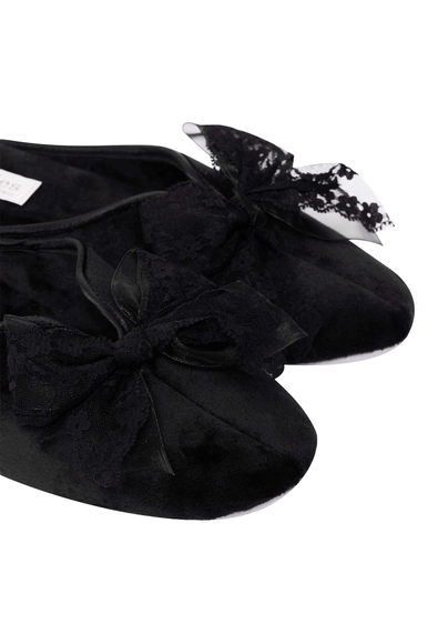 Женские чёрные тапочки Jaimies NATHALIA FALBALA купить в интернет-магазине Bestelle фото 4