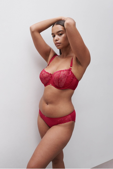  Красный бюстгальтер-балконет на косточках с вышивкой  Chantelle C12M50 купить в интернет-магазине Bestelle фото 7
