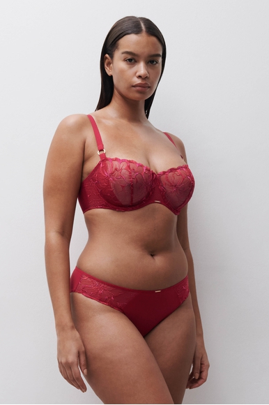  Красный бюстгальтер-балконет на косточках с вышивкой  Chantelle C12M50 купить в интернет-магазине Bestelle фото 5