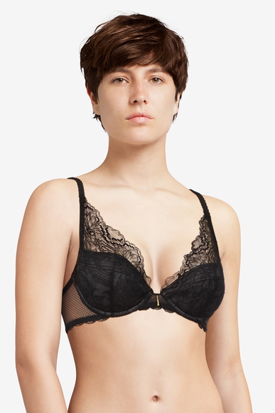 Кружевной черный бюстгальтер с плотной чашкой пуш-ап  Chantelle C13L20 купить в интернет-магазине Bestelle фото 1
