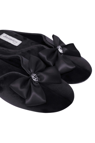 Женские чёрные тапочки Jaimies NATHALIA DIAM'S купить в интернет-магазине Bestelle фото 4