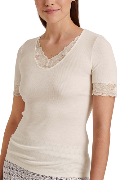Женская футболка из шерсти с кружевом Calida 14351 купить в интернет-магазине Bestelle фото 5