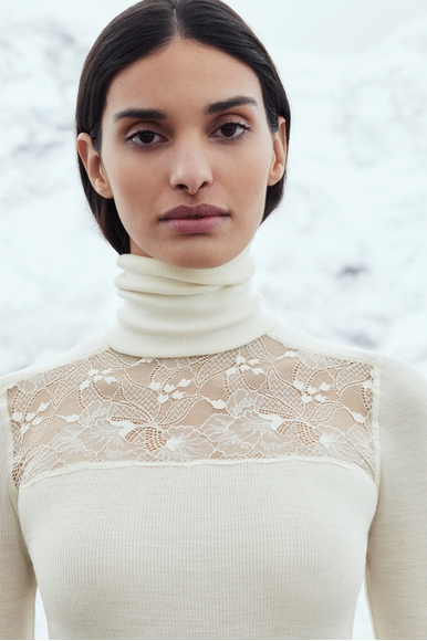 Женская водолазка из шерсти с кружевом Calida 15851 купить в интернет-магазине Bestelle фото 5