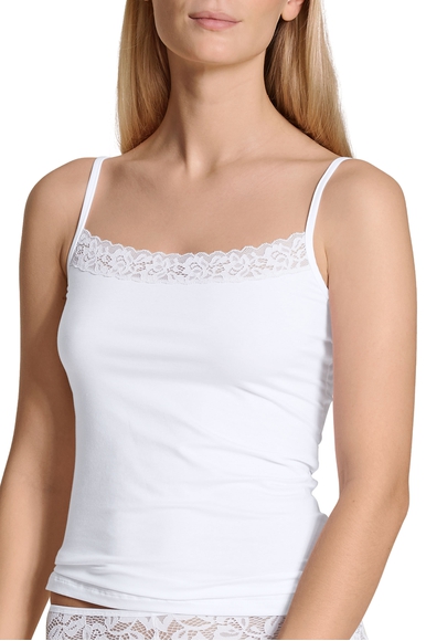  Женская белая майка с кружевом  Calida 10156 купить в интернет-магазине Bestelle фото 4