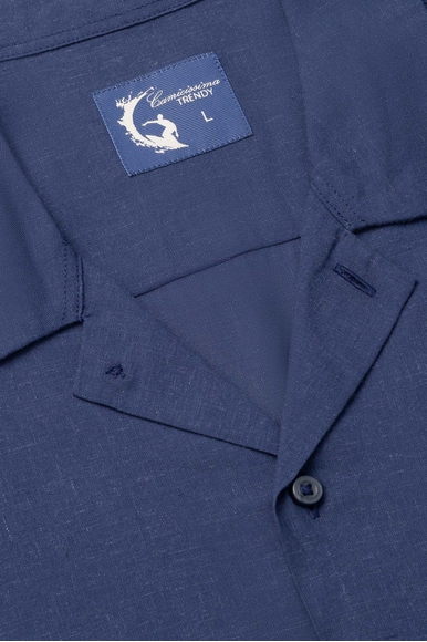 Мужская синяя рубашка с короткими рукавами Camicissima CCRWCMPBG028524 купить в интернет-магазине Bestelle фото 2