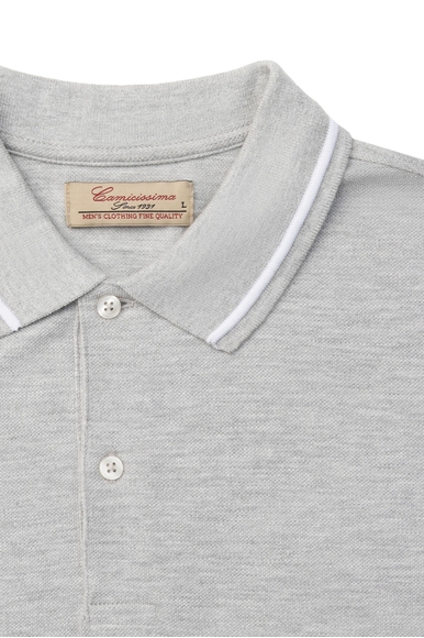Мужское серые поло из хлопка Camicissima CDPOLLPBG000P96 купить в интернет-магазине Bestelle фото 2
