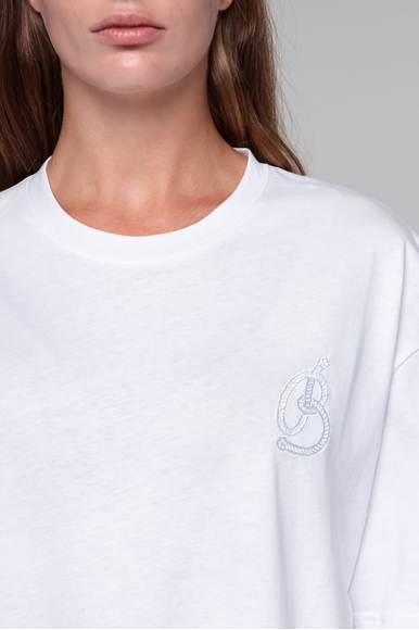 Женская белая футболка из хлопка BALLANTYNE BLW164 UCTH4 купить в интернет-магазине Bestelle фото 5