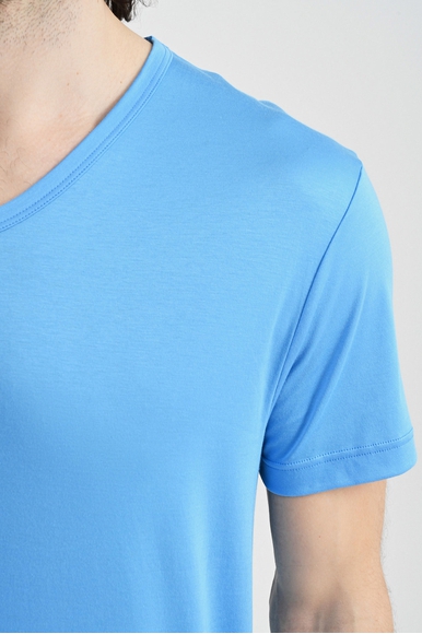 Мужская голубая домашняя футболка Calida 14689 купить в интернет-магазине Bestelle фото 4