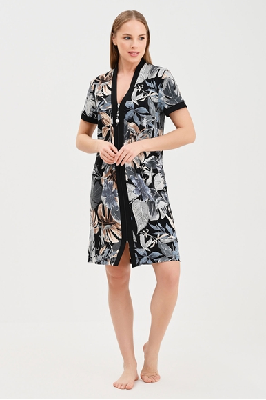  Женский халат на молнии с растительным узором Diamond Tea 23924 купить в интернет-магазине Bestelle фото 1