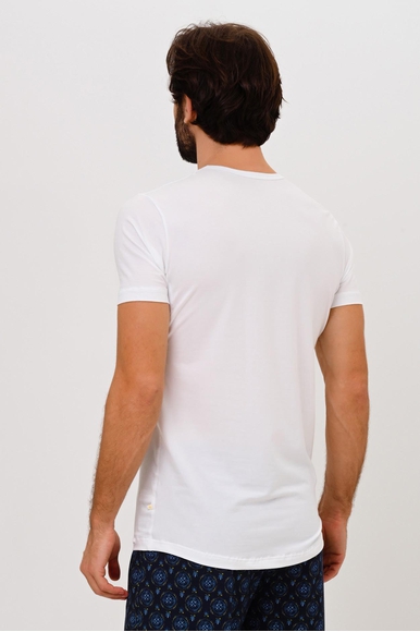 Мужская белая домашняя футболка Calida 14086 купить в интернет-магазине Bestelle фото 2