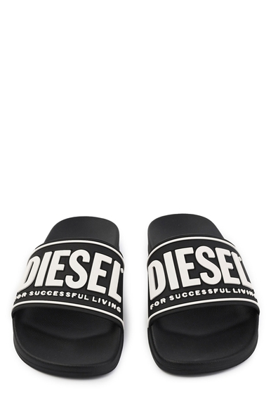  Пляжные черные шлепанцы с логотипом Diesel Y02801P4441H0958 купить в интернет-магазине Bestelle фото 2