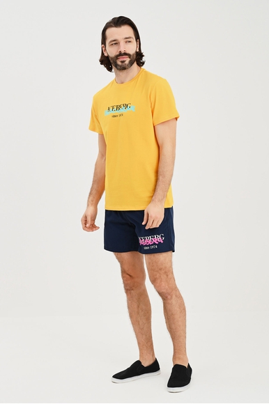  Мужская желтая футболка из хлопка ICEBERG ICE3MTS01 купить в интернет-магазине Bestelle фото 3