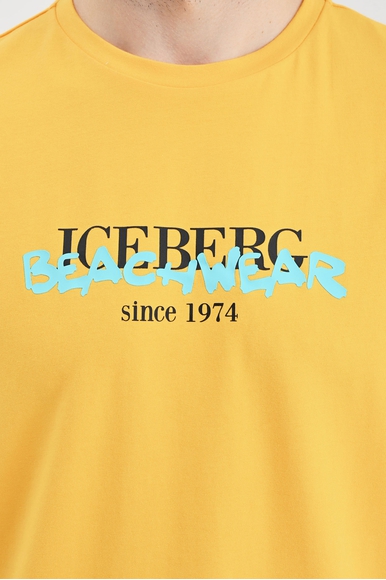  Мужская желтая футболка из хлопка ICEBERG ICE3MTS01 купить в интернет-магазине Bestelle фото 4