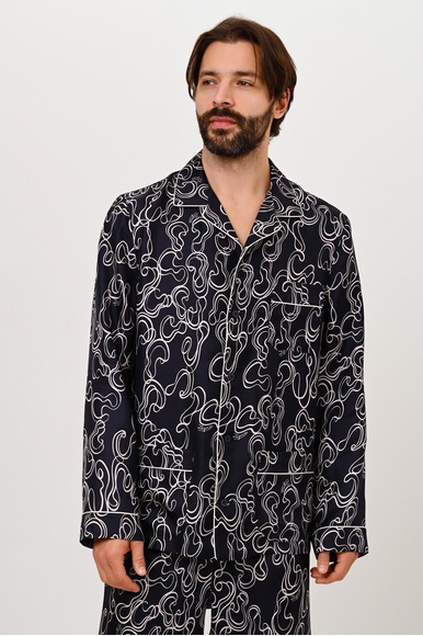  Мужская шелковая пижама с брюками  Ermenegildo Zegna N6H001350 купить в интернет-магазине Bestelle фото 2