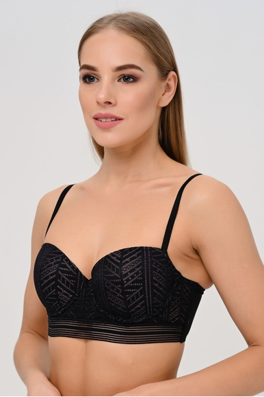 Черный бюстгальтер-топ с плотными чашками  Marie Jo 0122119 купить в интернет-магазине Bestelle фото 1