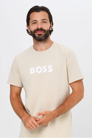 Мужская хлопковая футболка с фирменным логотипом Hugo Boss 50469289 купить в интернет-магазине Bestelle фото 5