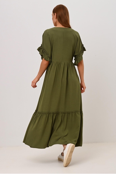 Платье однотонное с воланами  Oryades 368722E купить в интернет-магазине Bestelle фото 3