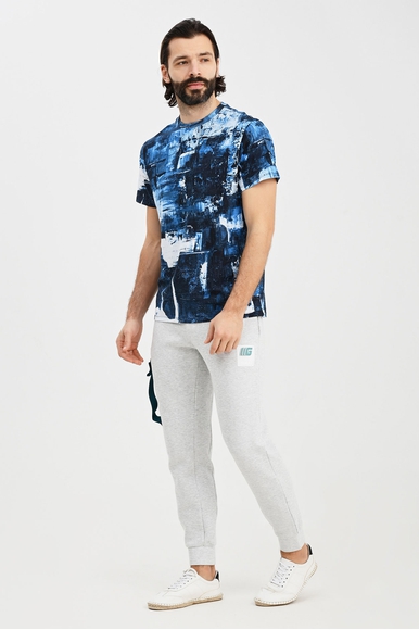 Мужская синяя хлопковая футболка Guess M3RI01I3Z14 купить в интернет-магазине Bestelle фото 3