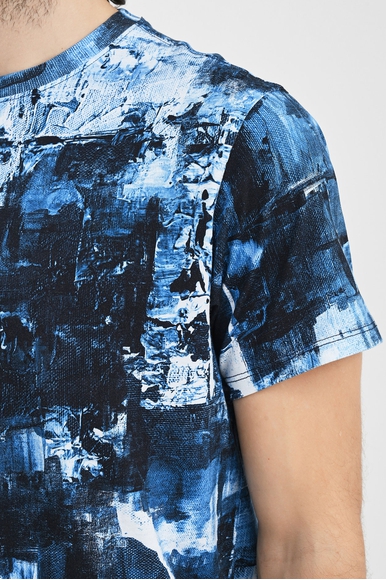 Мужская синяя хлопковая футболка Guess M3RI01I3Z14 купить в интернет-магазине Bestelle фото 4