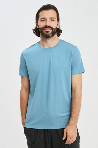 Мужская синяя футболка Derek Rose 3048-BASE купить в интернет-магазине Bestelle фото 1