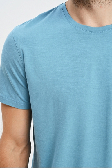 Мужская синяя футболка Derek Rose 3048-BASE купить в интернет-магазине Bestelle фото 4