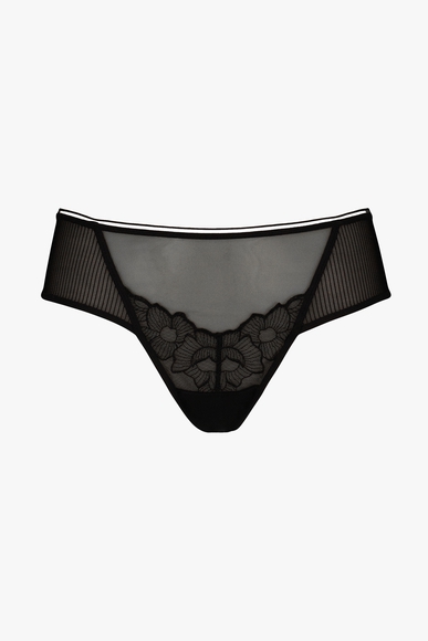 Женские чёрные трусы-танга с вышивкой  Maison Lejaby E12462 купить в интернет-магазине Bestelle фото 5