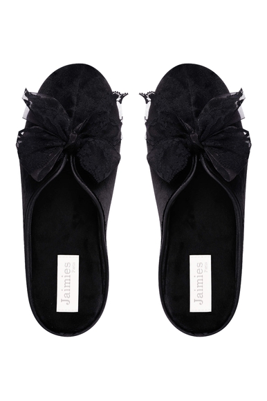 Женские чёрные тапочки Jaimies NATHALIA FALBALA купить в интернет-магазине Bestelle фото 3