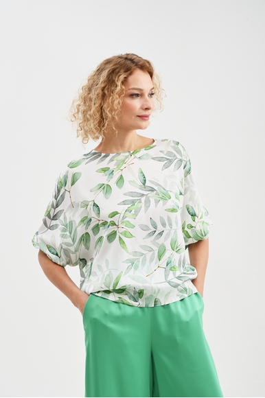 Женская летняя блузка с принтом Rocco Ragni E23-870-2587 купить в интернет-магазине Bestelle фото 1