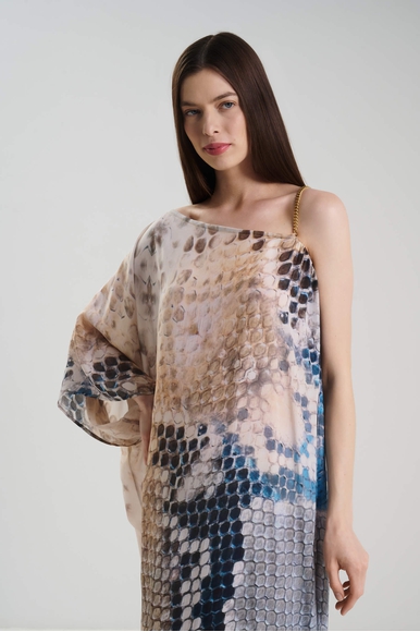 Длинное платье из шёлка с анималистичным принтом  MONA 10143661 купить в интернет-магазине Bestelle фото 3