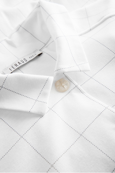 Длинная хлопковая сорочка-рубашка в клетку на пуговицах Feraud 3883159 купить в интернет-магазине Bestelle фото 8