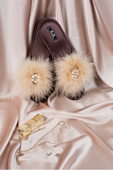 Женские домашние тапочки Petit Pas FUR012 купить в интернет-магазине Bestelle фото 5