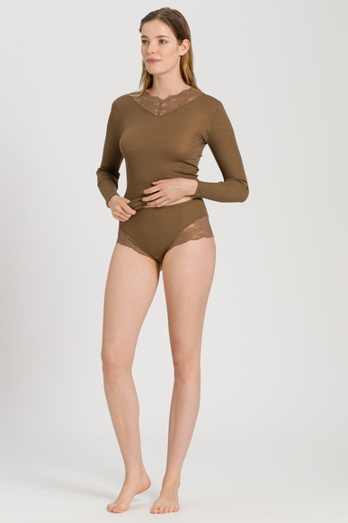  Женская водолазка в рубчик с кружевом  Hanro 072578 купить в интернет-магазине Bestelle фото 3