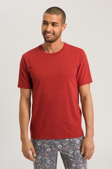 Мужская домашняя красная хлопковая футболка Hanro 075050 купить в интернет-магазине Bestelle фото 1