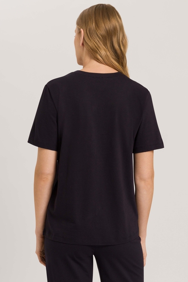 Женская черная хлопковая футболка Hanro 078806 купить в интернет-магазине Bestelle фото 2